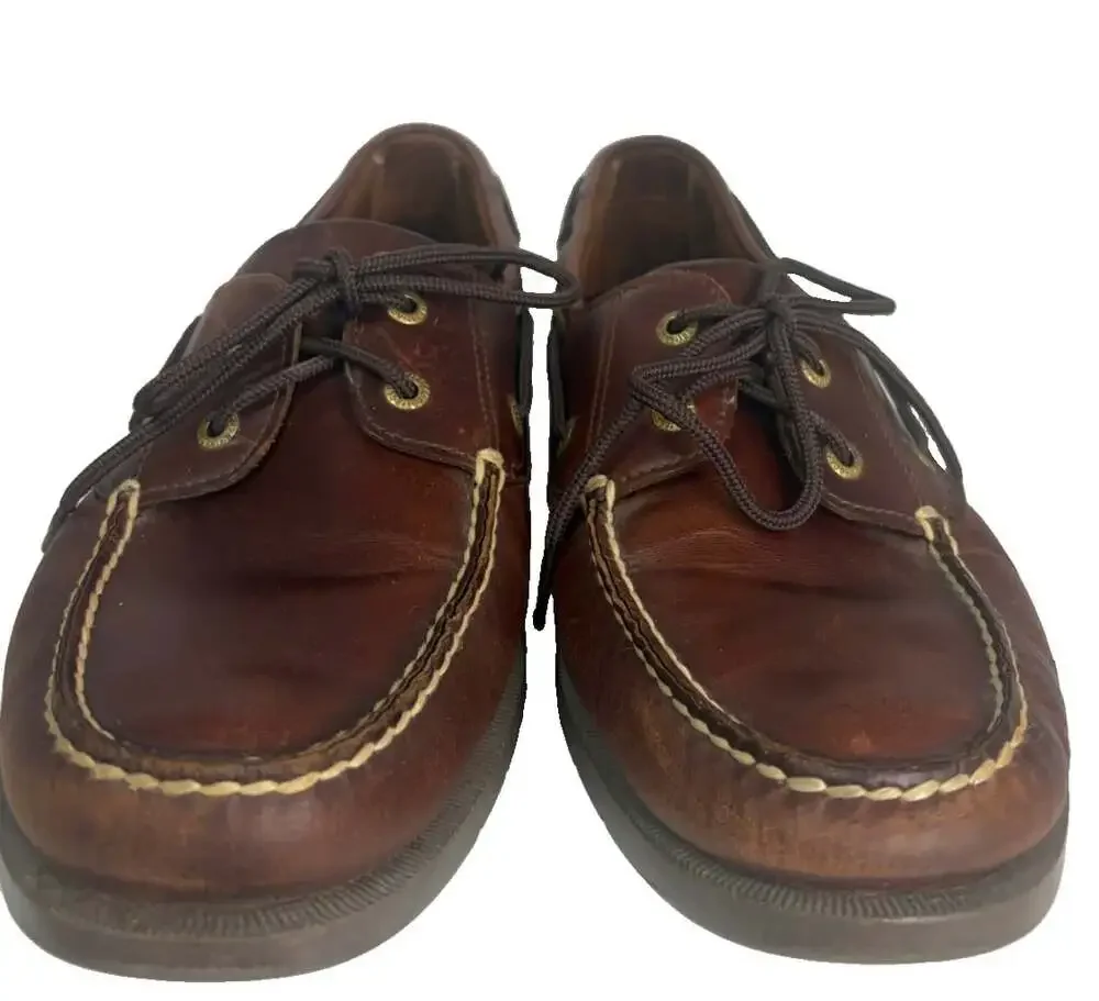 Rockport Boat Deck Shoes Men's 11M Brown Leather 2 Eye
